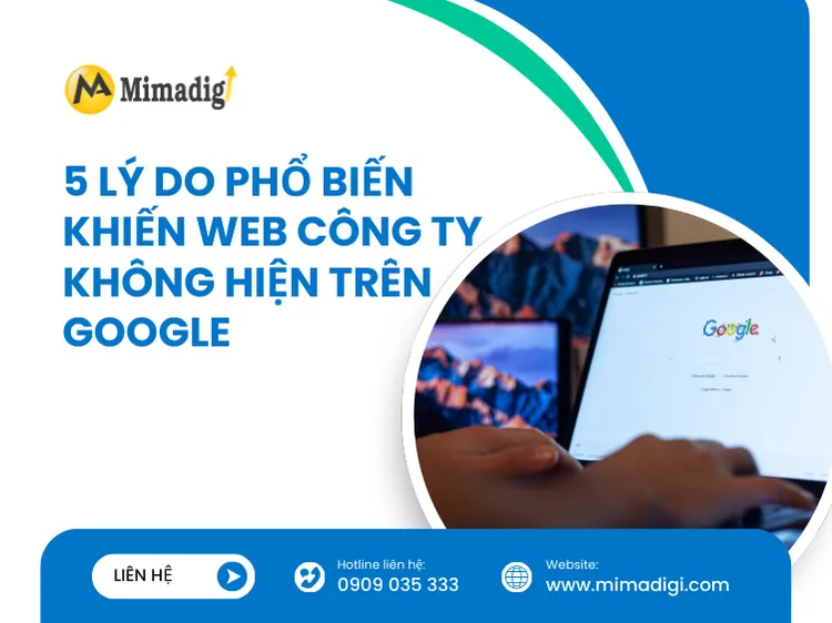 Năm lý do phổ biến khiến web công ty không hiện trên Google tại mima
