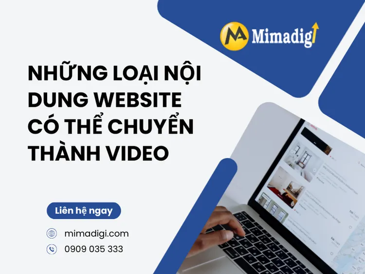 Những loại nội dung website có thể chuyển thành video tại mima