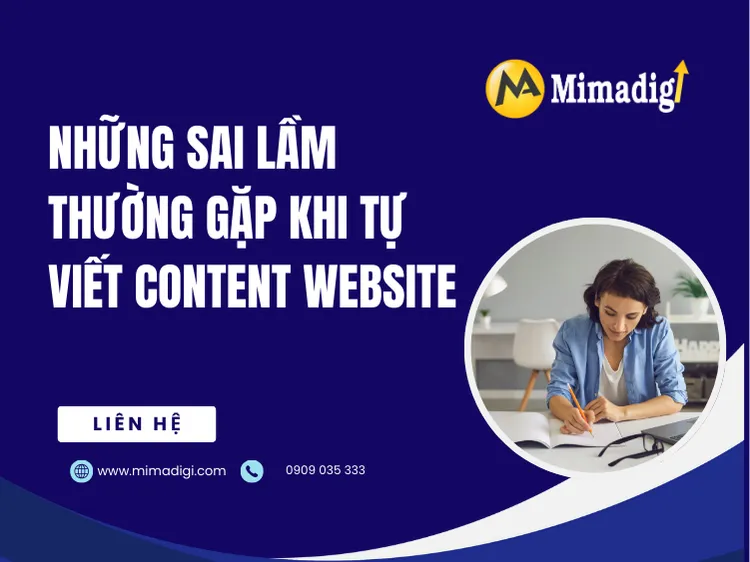 Những sai lầm thường gặp khi tự viết content website tại mima