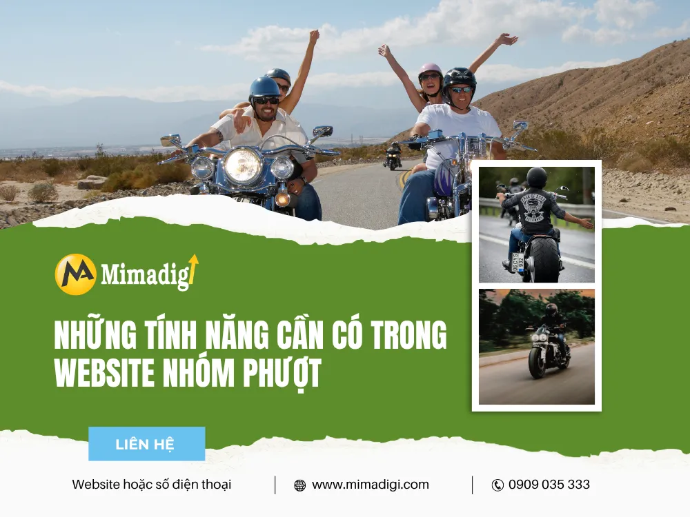 Những tính năng cần có trong website nhóm phượt tại mima