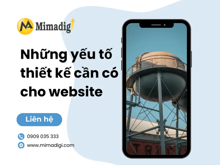 Những yếu tố thiết kế cần có cho website dịch vụ vệ sinh bể nước tại mima