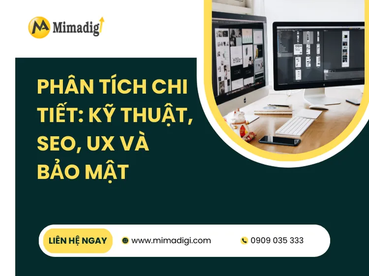 Phân tích chi tiết: kỹ thuật, SEO, UX và bảo mật tại mima