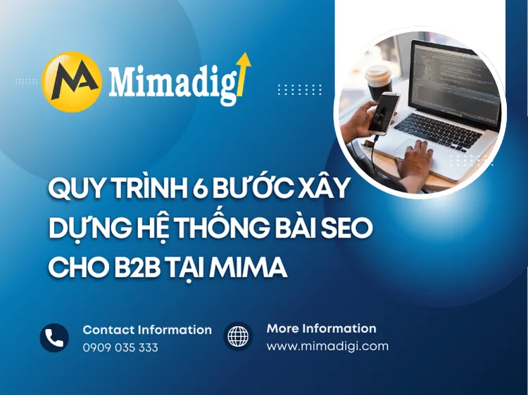 Quy trình 6 bước xây dựng hệ thống bài SEO cho B2B tại MIMA 