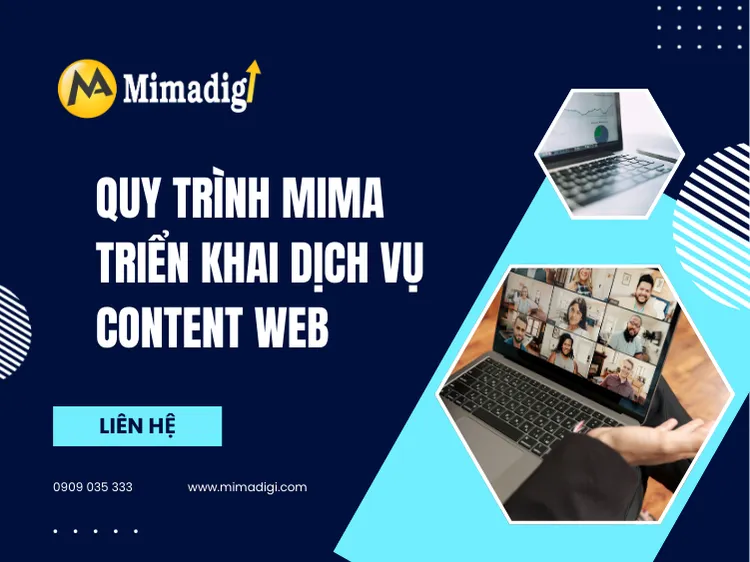 Quy trình MIMA triển khai dịch vụ content web tại mima