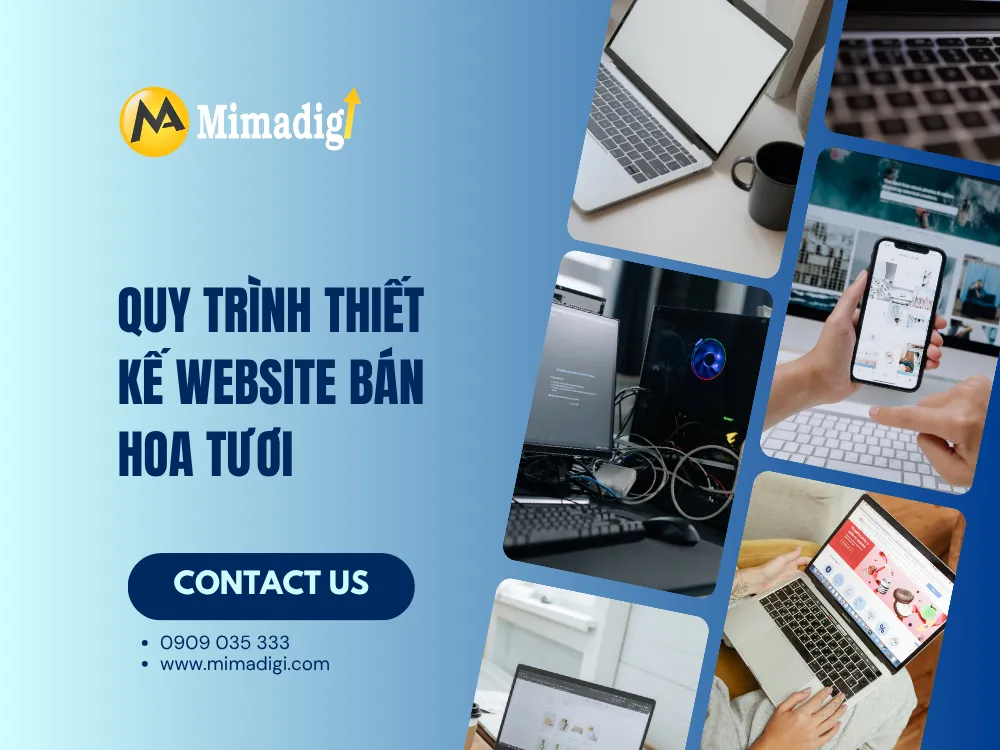 Quy trình thiết kế website bán hoa tươi tại mima
