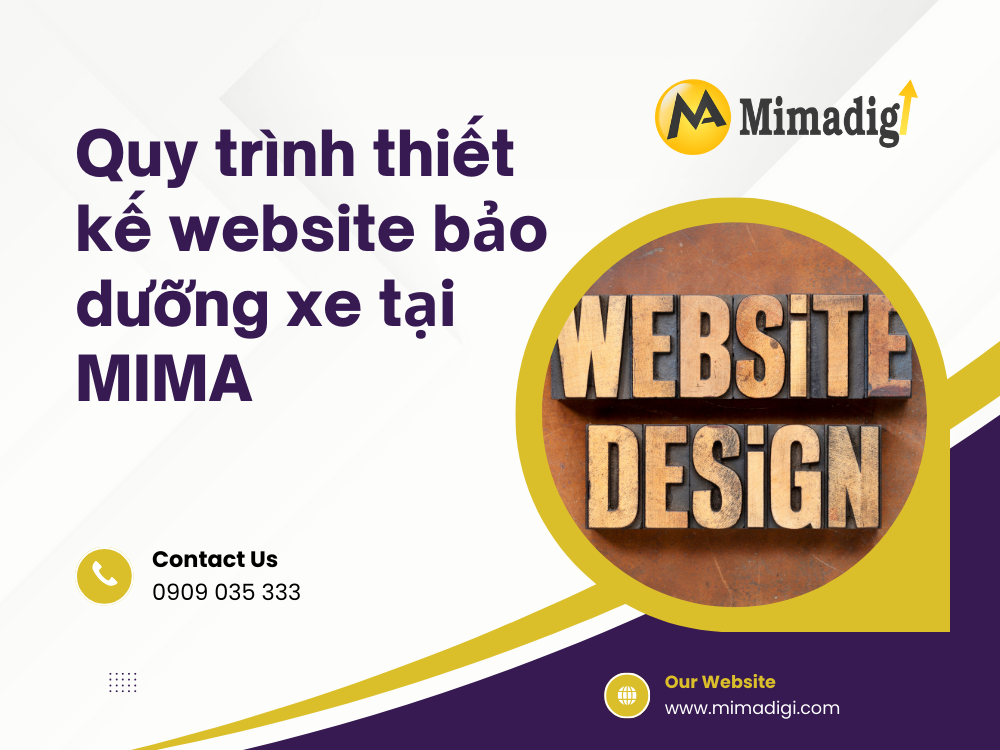 Quy trình thiết kế website bảo dưỡng xe tại MIMA