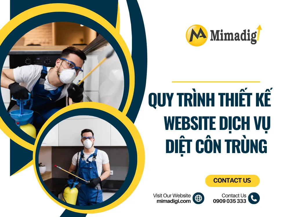 Quy trình thiết kế website dịch vụ diệt côn trùng tại mima
