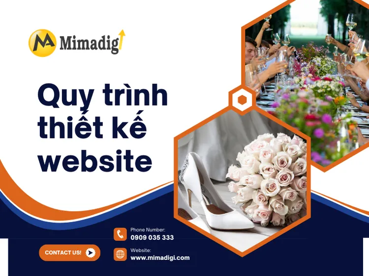 Quy trình thiết kế website dịch vụ trang trí tiệc cưới tại MIMA