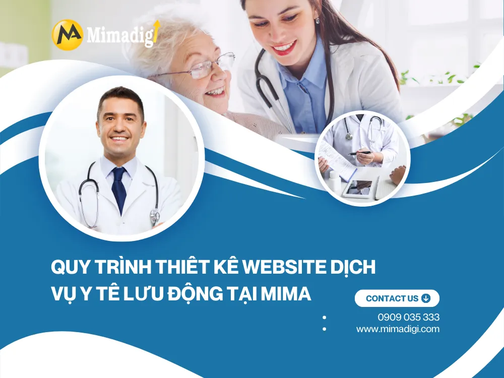 Quy trình thiết kế website dịch vụ y tế lưu động tại MIMA