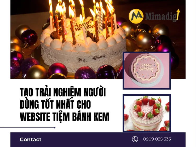 Tạo Trải Nghiệm Người Dùng Tốt Nhất Cho Website Tiệm Bánh tại mima