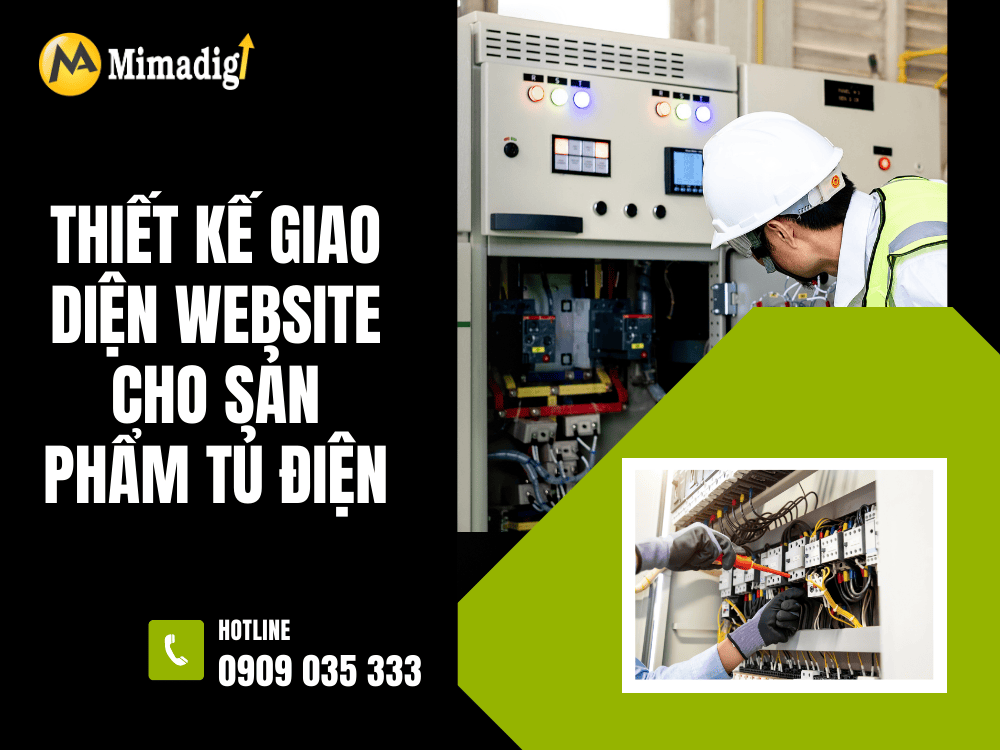Thiết kế giao diện website cho sản phẩm tủ điện tại MIMA