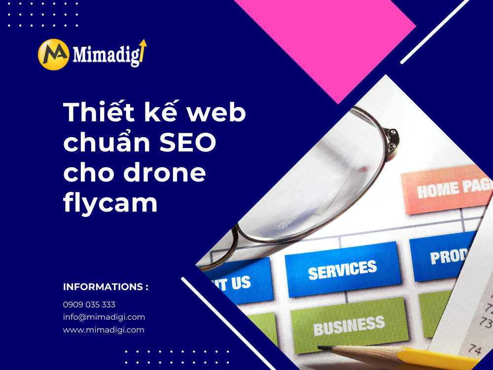 Thiết kế web chuẩn SEO cho drone flycam tại mima