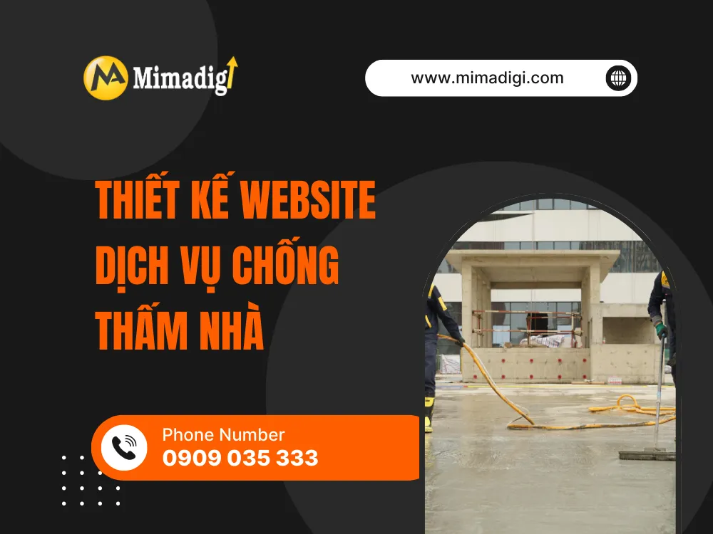 Thiết kế website dịch vụ chống thấm nhà tại mima