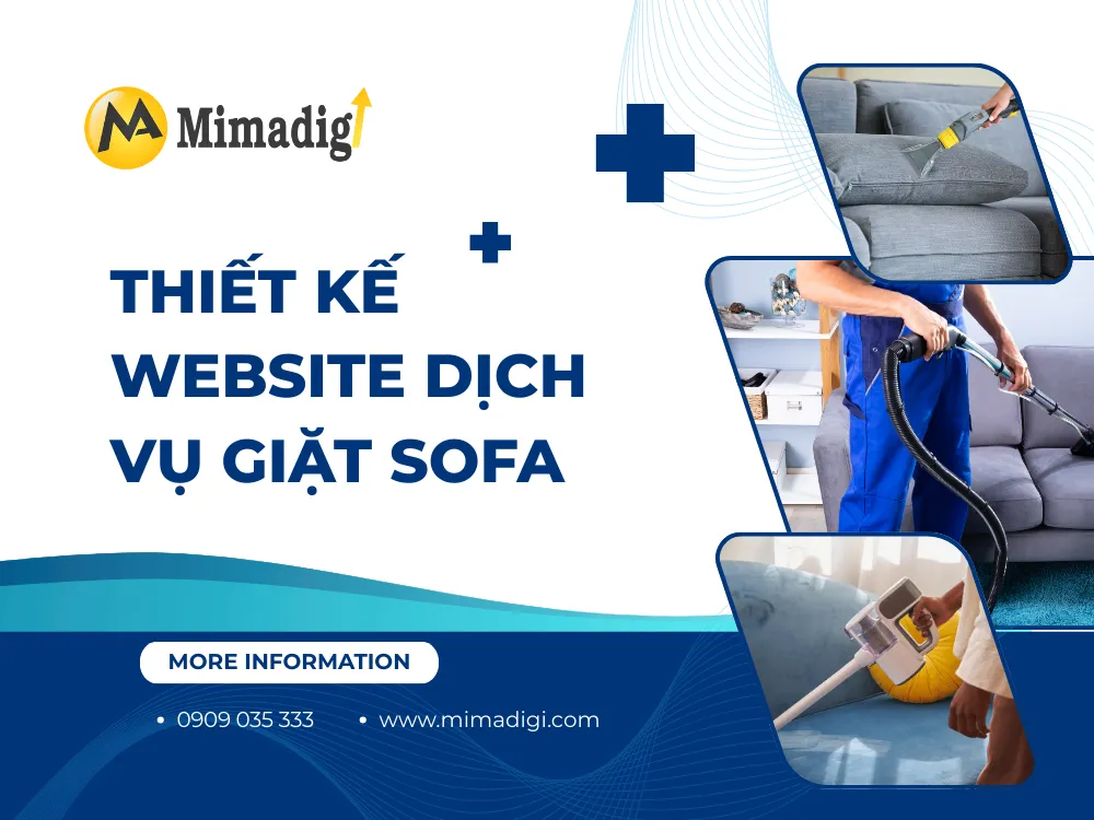 Thiết kế website dịch vụ giặt sofa tại mima