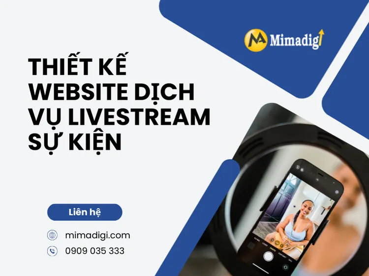 Thiết kế website dịch vụ livestream sự kiện tại mima