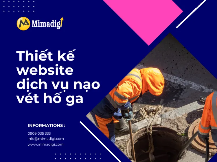 Thiết kế website dịch vụ nạo vét hố ga tại mima
