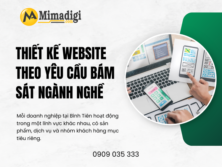Thiết kế website theo yêu cầu bám sát ngành nghề và mô hình kinh doanh