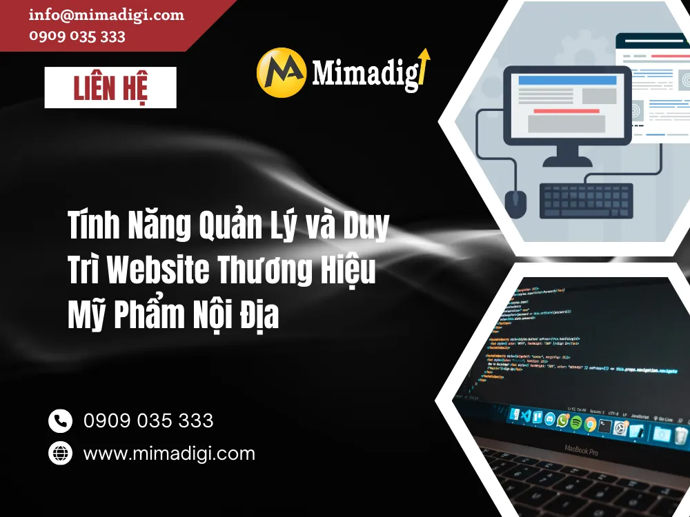 Tính Năng Quản Lý và Duy Trì Website Thương Hiệu Mỹ Phẩm Nội Địa tại mima
