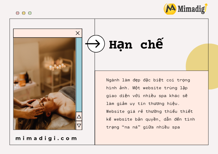 Thiết kế web spa – thẩm mỹ giá rẻ tại Mima