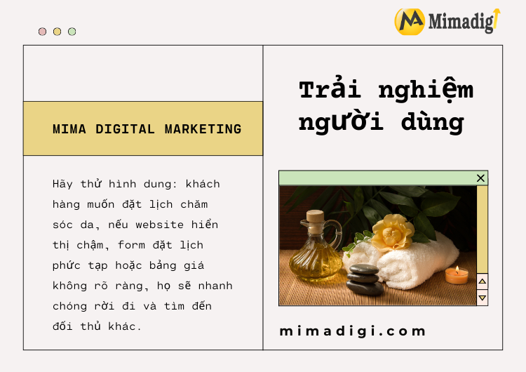 Thiết kế web spa – thẩm mỹ giá rẻ tại Mima