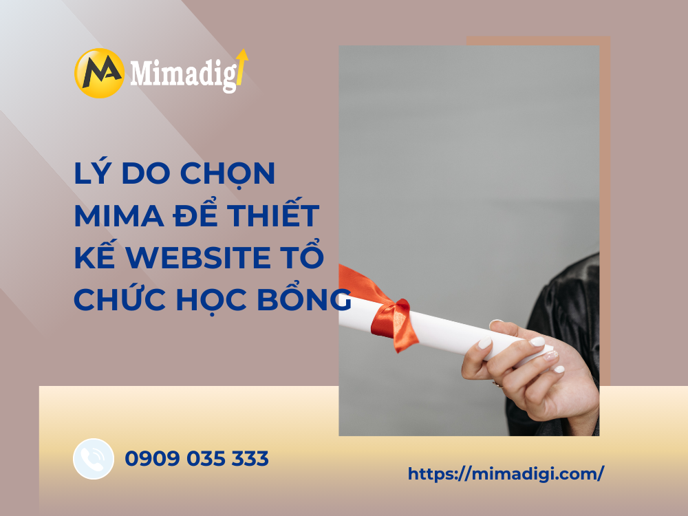 Thiết kế website tổ chức học bổng tại mimadigi