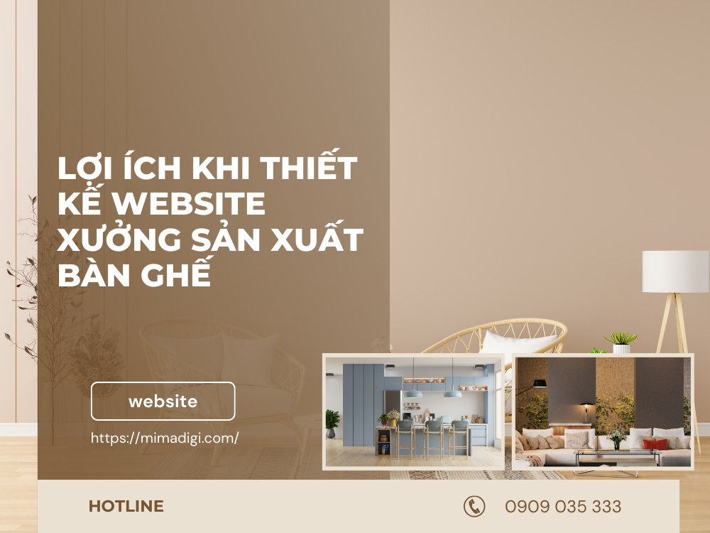 Thiết kế website xưởng sản xuất bàn ghế tại mimadigi
