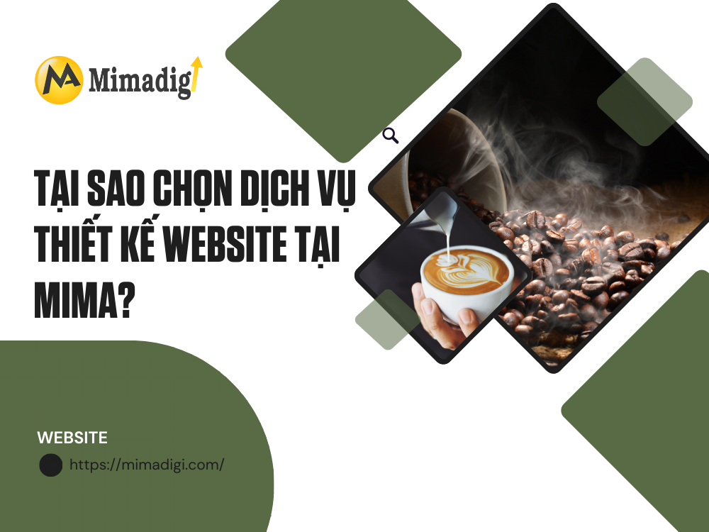 Coffee brand website design at mimadigi