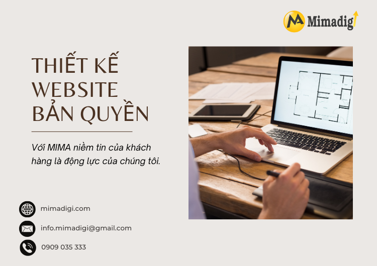 Copyright website design at Mima