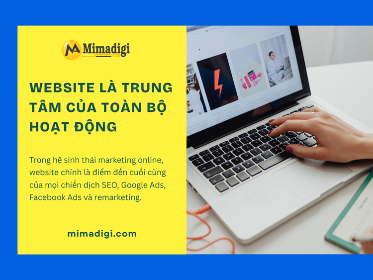 Website là trung tâm của toàn bộ hoạt động marketing online