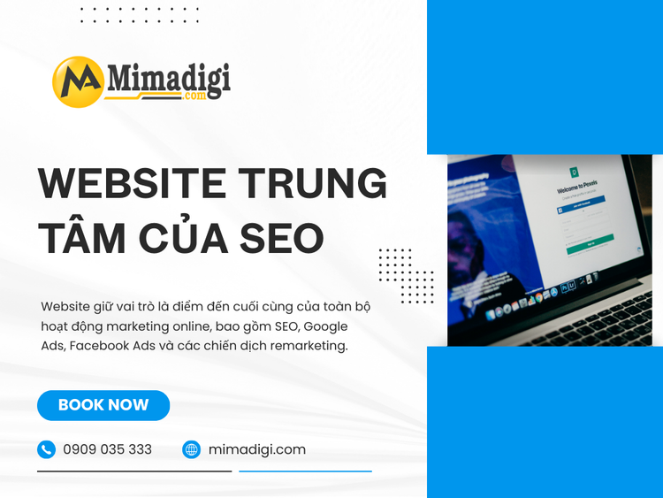 The website is the center of SEO, advertising, and sales