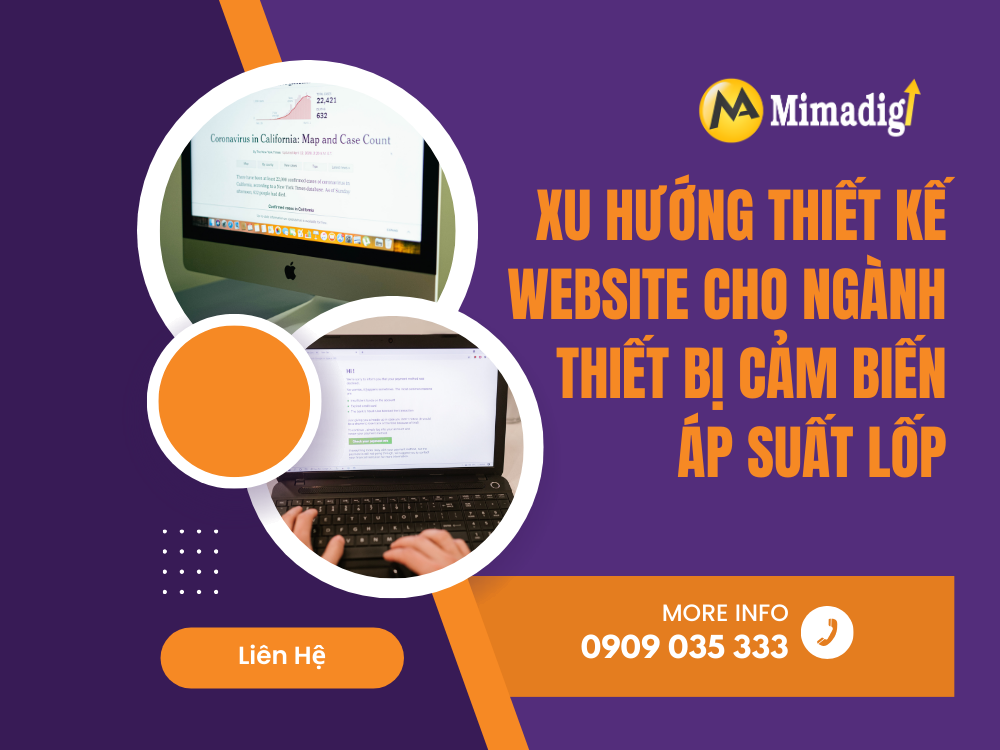Xu hướng thiết kế website cho ngành thiết bị cảm biến áp suất lốp tại mima