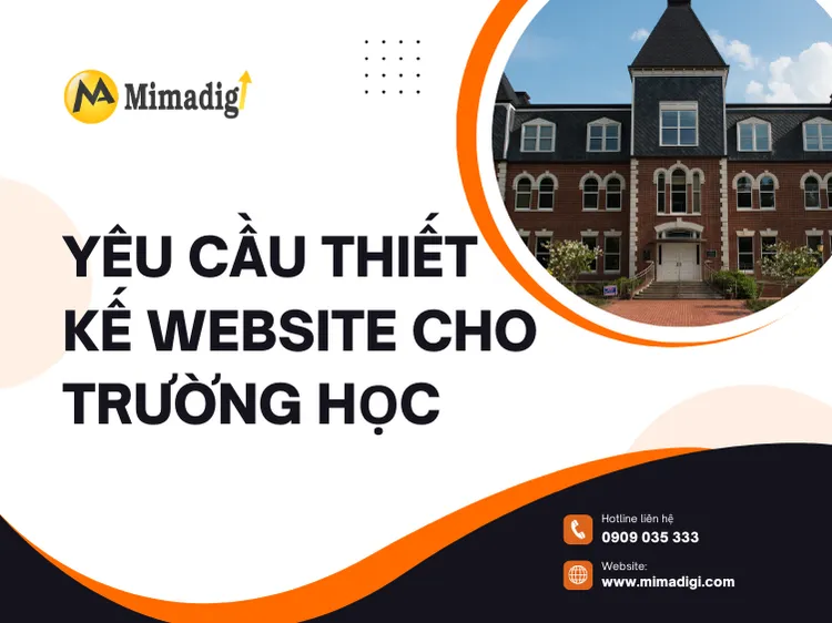 Yêu cầu thiết kế website cho trường học tại mima