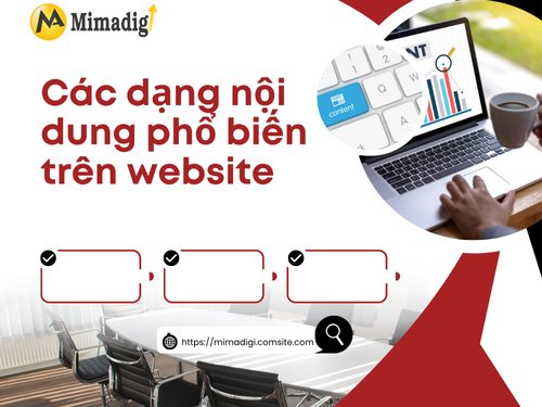 Common types of website content by mimadigi