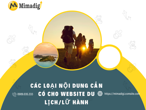 Content website cho ngành du lịch/lữ hành của mimadigi