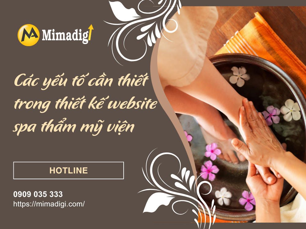 Spa and beauty salon website design at MIMADIGI