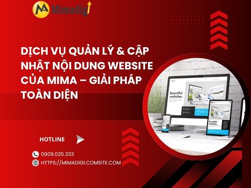 Dịch vụ quản lý & cập nhật nội dung website của MIMADIGI