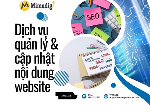 Dịch vụ quản lý & cập nhật nội dung website của MIMADIGI