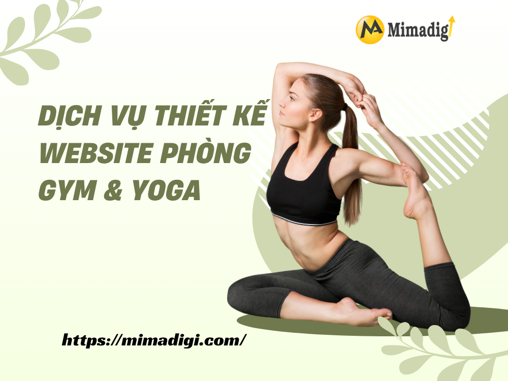 Thiết kế website phòng gym & yoga tại mimadigi