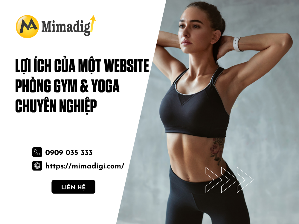 Thiết kế website phòng gym & yoga tại mimadigi