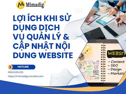 Dịch vụ quản lý & cập nhật nội dung website của MIMADIGI