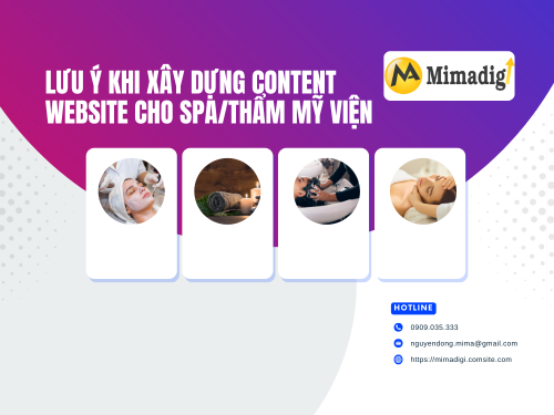 Website Content for Spa/Beauty Salon with MIMADIGI