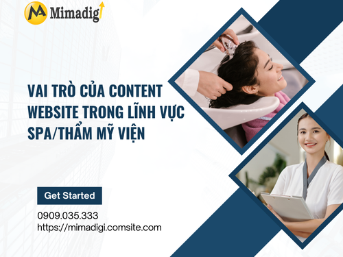 Website Content for Spa/Beauty Salon with MIMADIGI