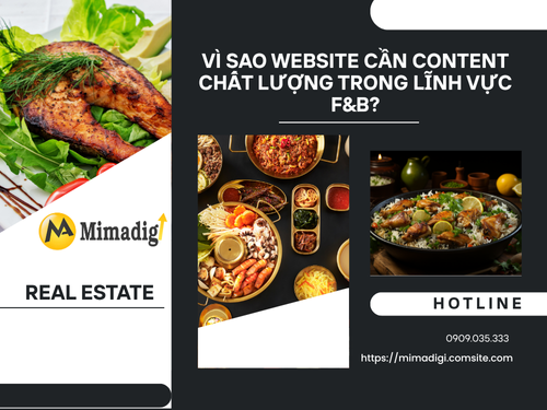Content website cho lĩnh vực F&B của mimadigi