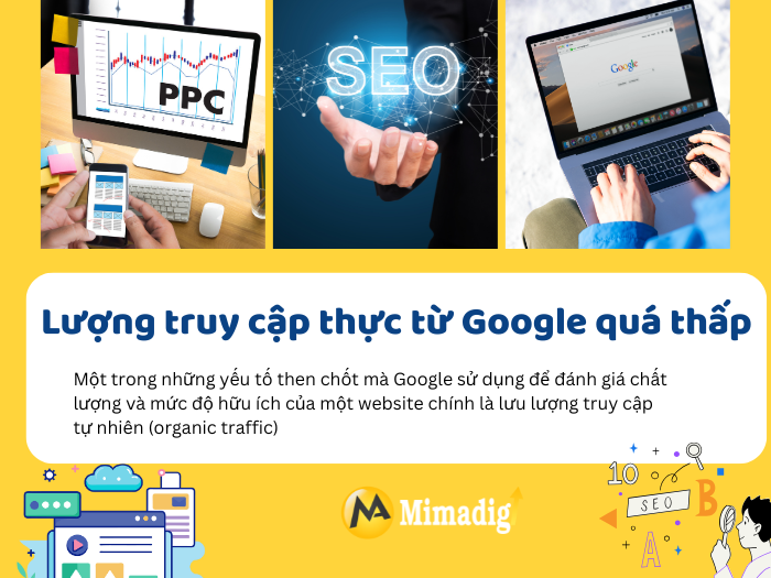 Lượng truy cập thực từ Google quá thấp