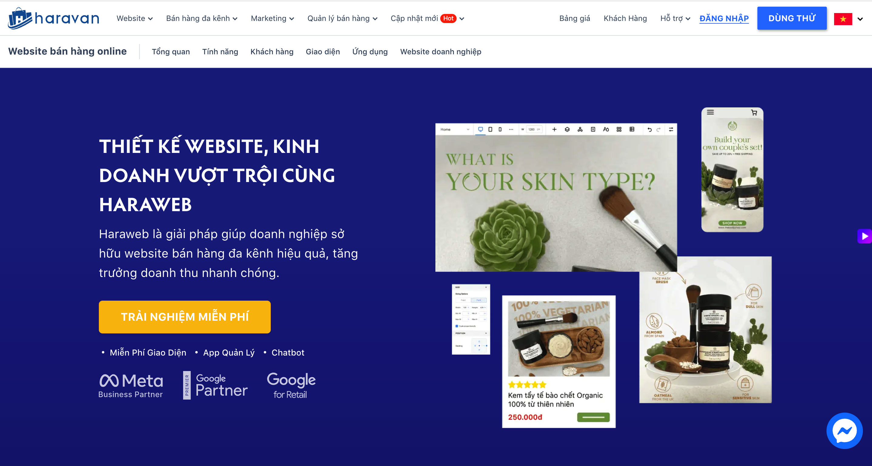 Thiết kế website bán hàng chuyên nghiệp