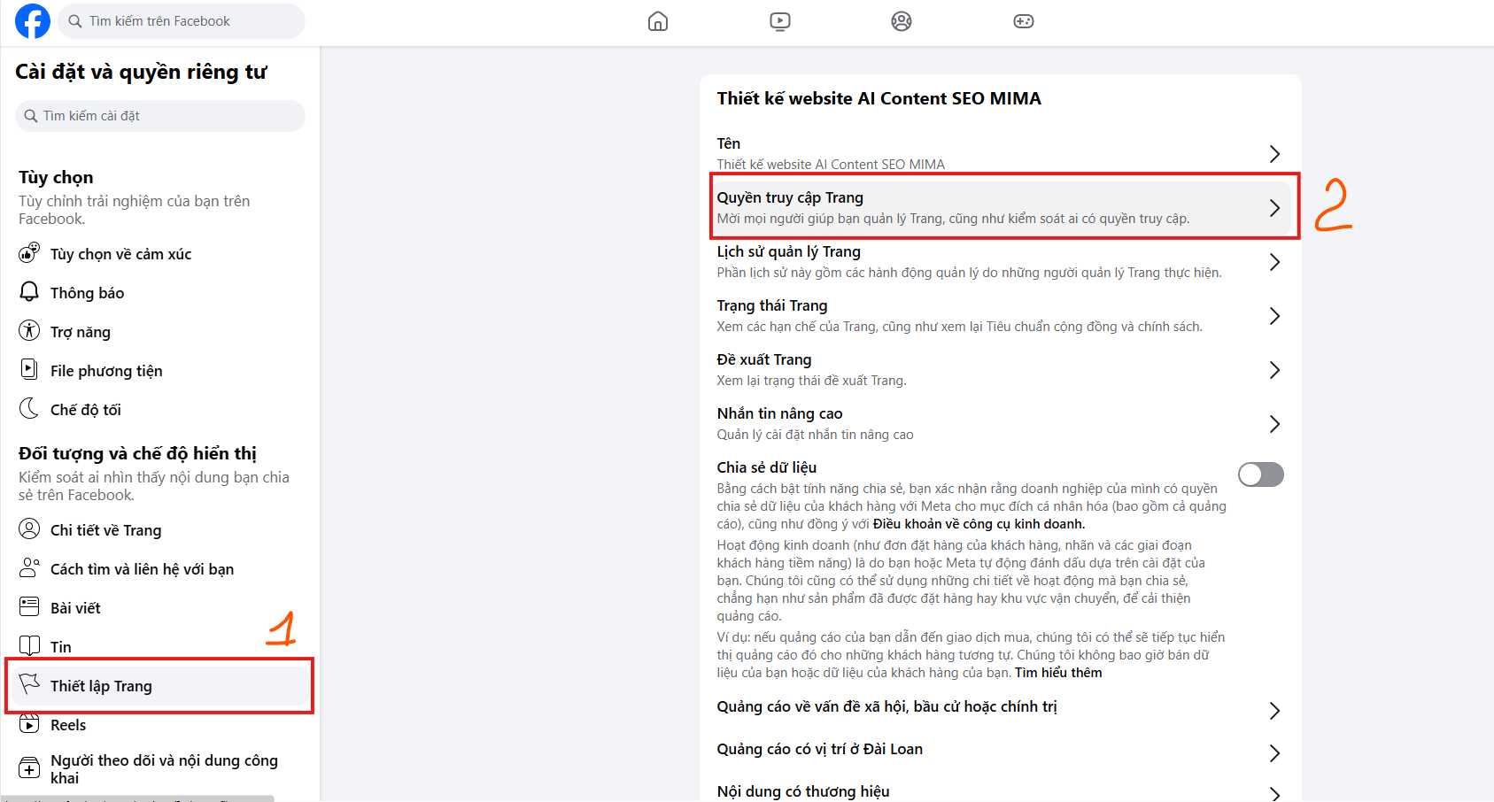 Guide to Creating and Assigning Fanpage Admin Roles for Businesses