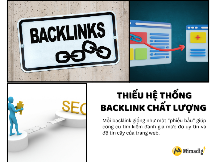 Thiếu hệ thống backlink chất lượng