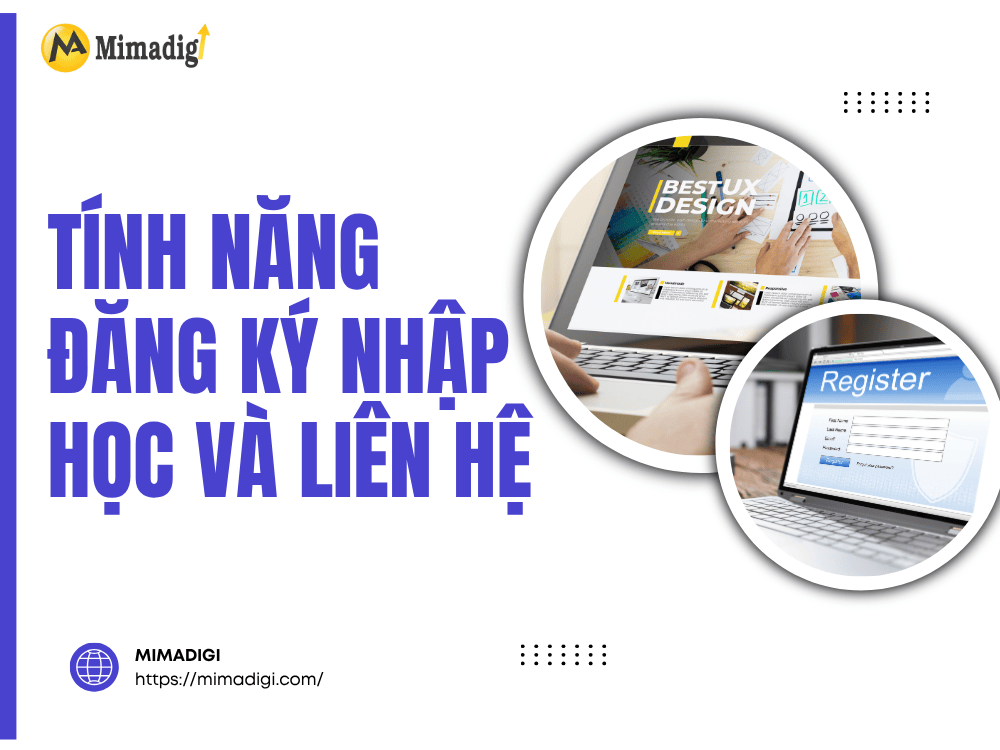 Online enrollment and contact feature at MIMA