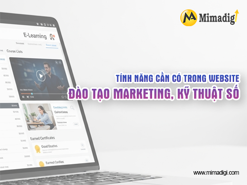 Thiết kế website đào tạo marketing, kỹ thuật số tại mimadigi