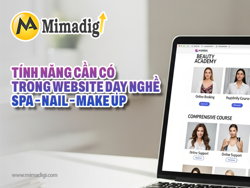 Website Design for Spa, Nail, and Makeup Vocational Training at MIMADIGI